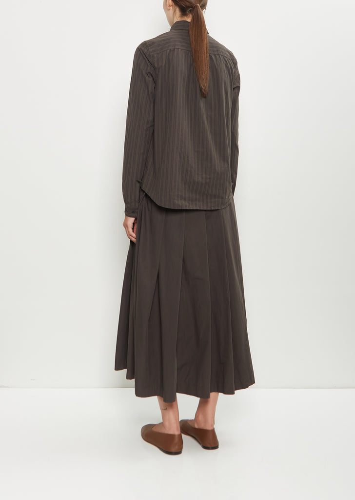 Tyrol Cotton Shirt — Moss Stripe
