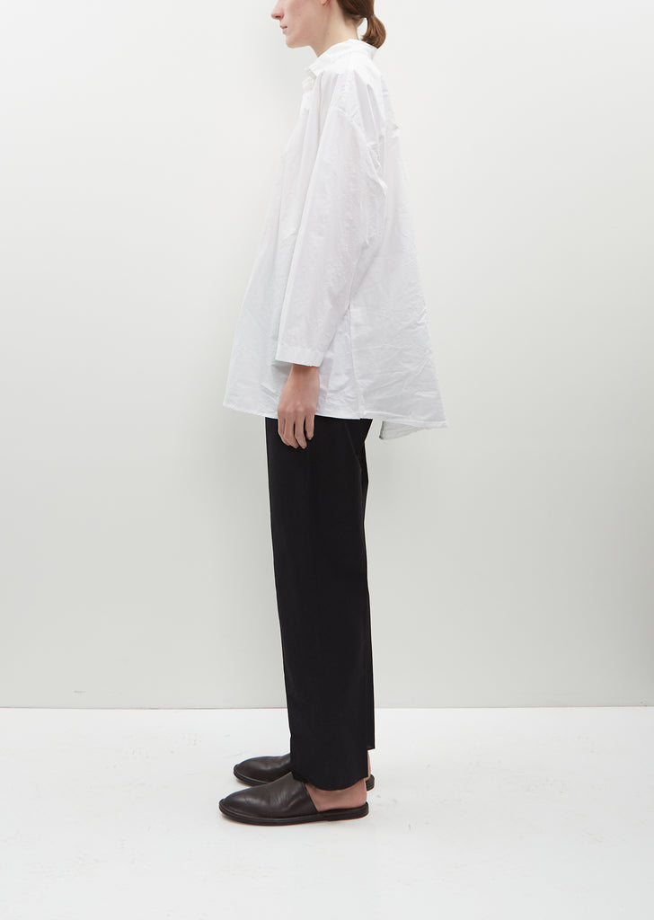 Long Cotton Overshirt — White