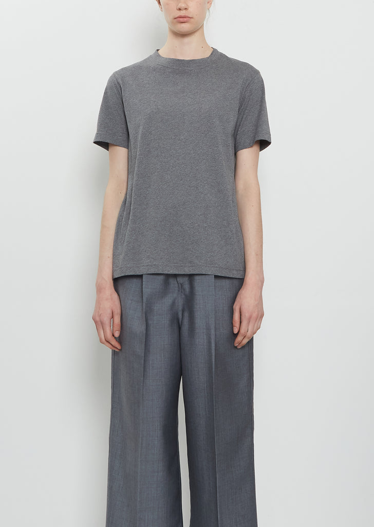 Tag Fine Cotton Jersey T-Shirt — Mid-Grey