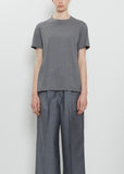 Tag Fine Cotton Jersey T-Shirt — Mid-Grey