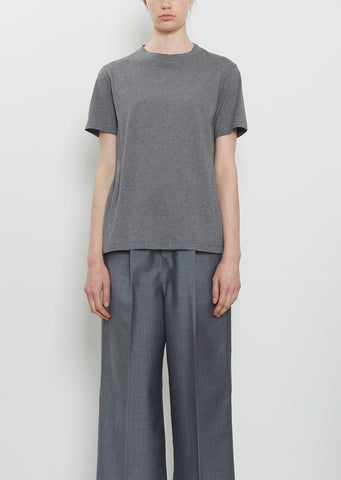 Tag Fine Cotton Jersey T-Shirt — Mid-Grey