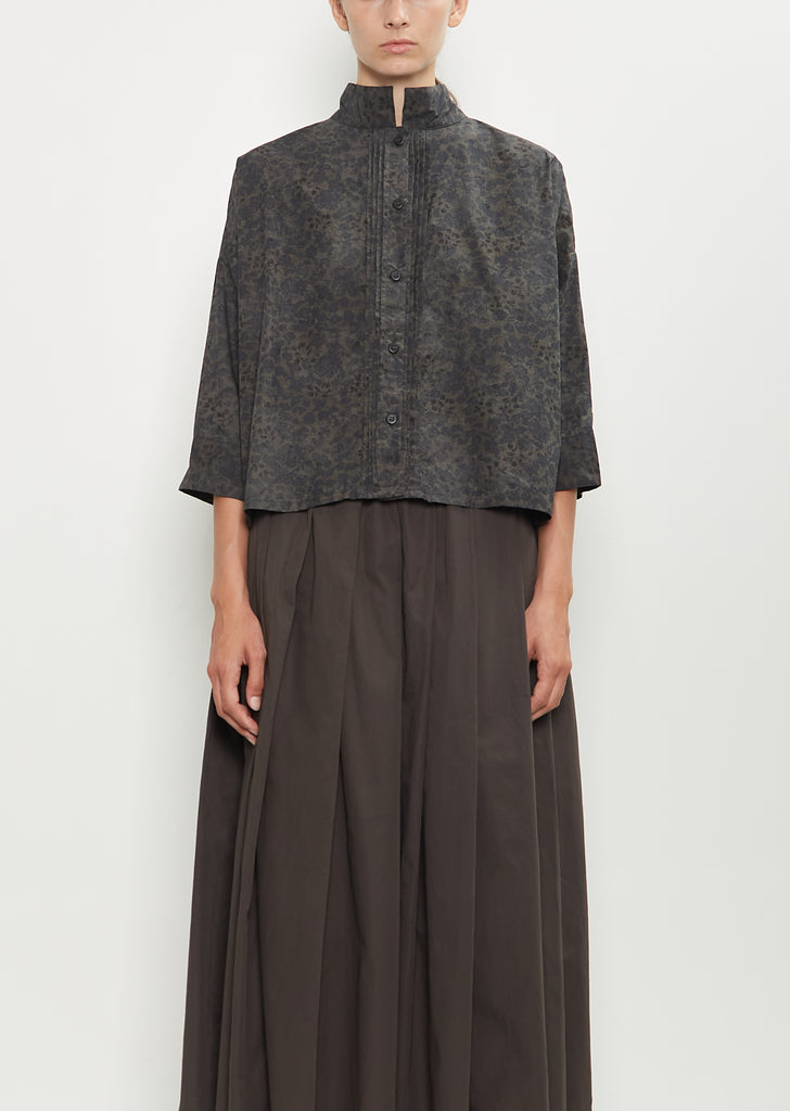 Claudia Cotton Shirt — Dark Flower