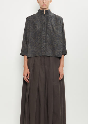 Claudia Cotton Shirt — Dark Flower