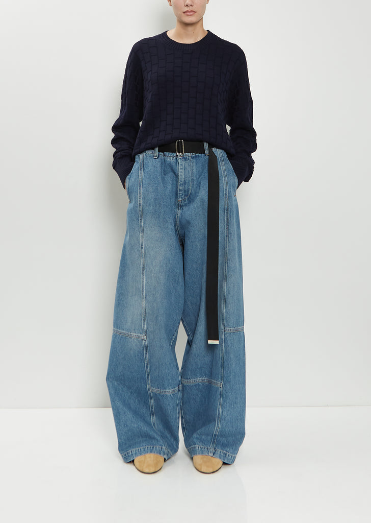 Wide Denim Trousers