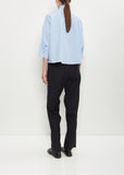 Claudia Cotton Shirt — Powder Blue