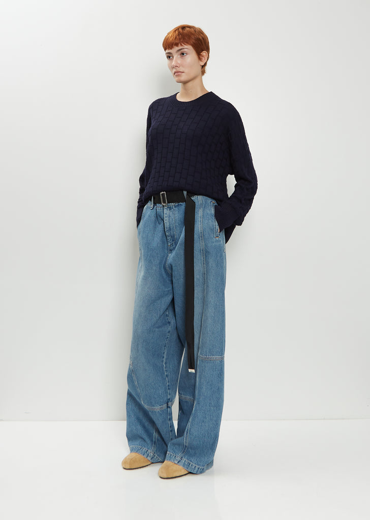 Wide Denim Trousers
