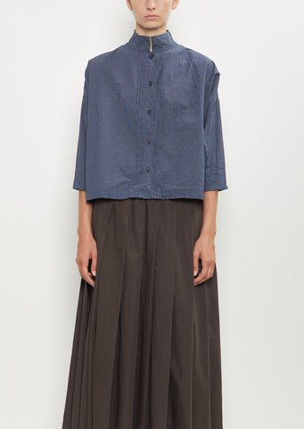 Claudia Cotton Shirt — Micro Check