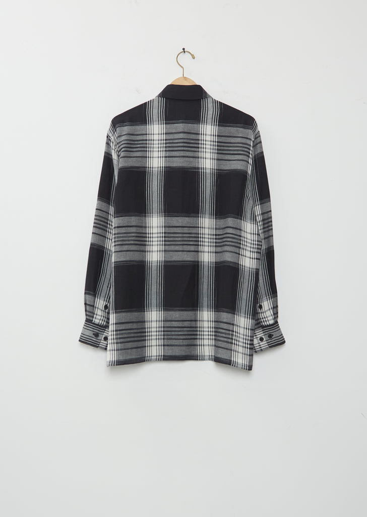 Button Down Plaid Blouson