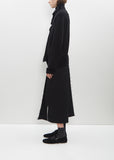 Paneled Pleated Skirt — Black