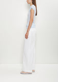 Washi Paper Wide Leg Pants — White