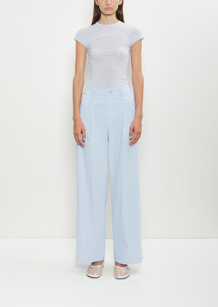 Washi Paper Wide Leg Pants — Light Blue