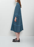 Stick Slash Silk Cotton Dress