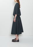 Stretch Light Canvas Gathered Dress — Thyme