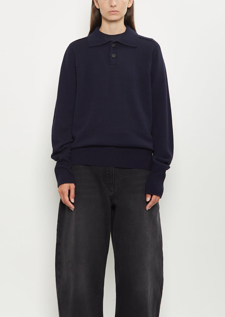 Sark Merino Wool Polo Shirt Jumper