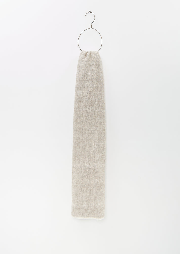 Hokkaido Melange Stole — White / Grey