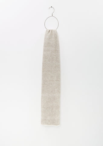 Hokkaido Melange Stole — White / Grey