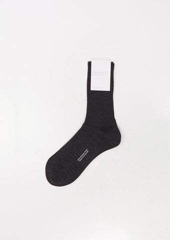 Full Rib Sock — Charcoal