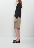 Wool Silk Knit Henley Top