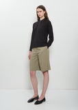 Wool Silk Knit Henley Top