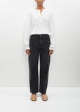 New Straight Jean Trousers — Black