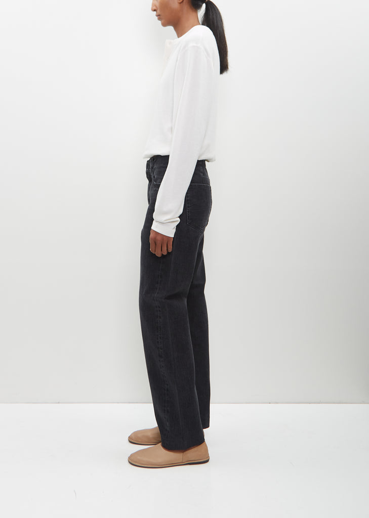 New Straight Jean Trousers — Black