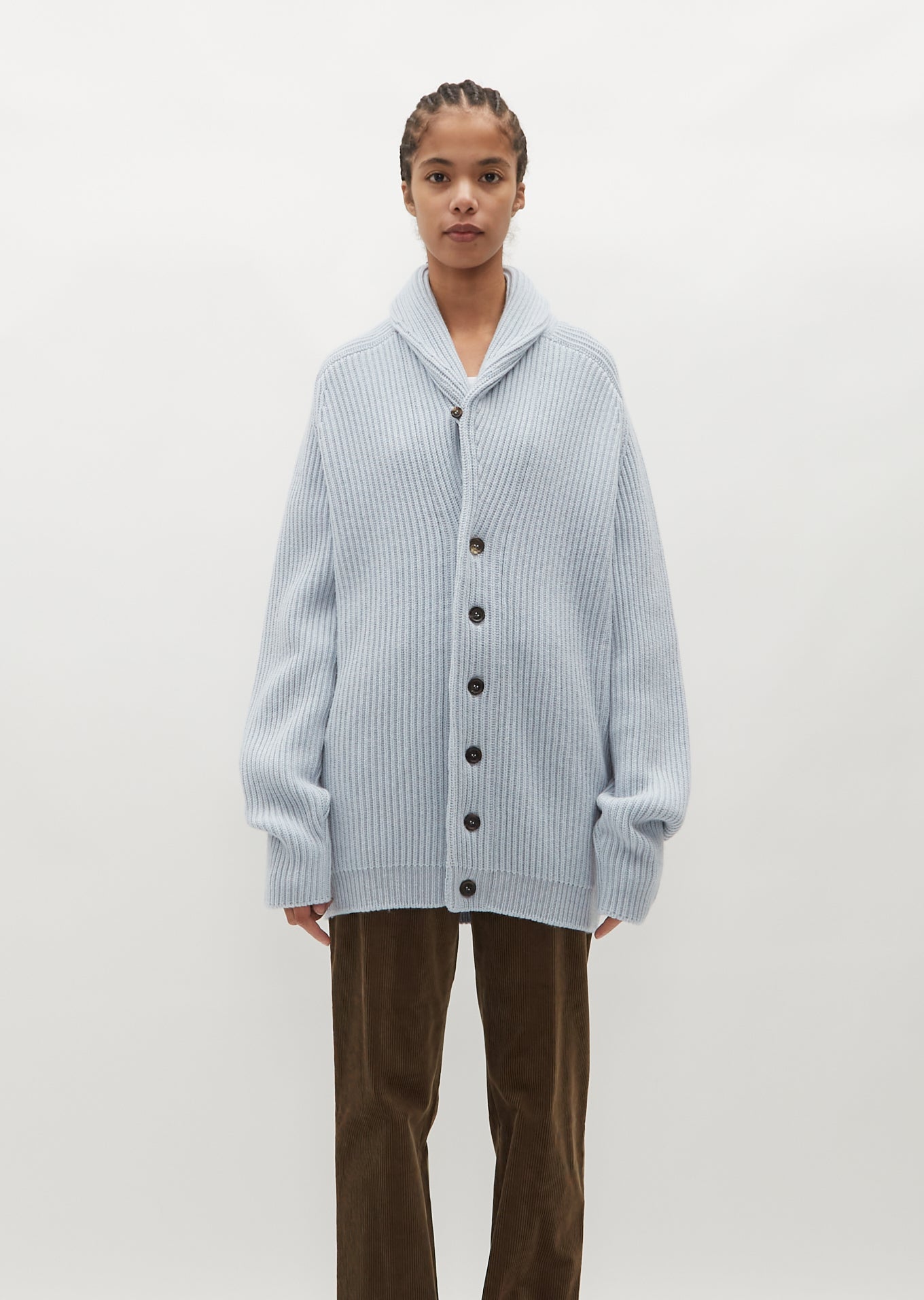 Yacht Cardigan — Misty Blue – La Garçonne Yacht Cardigan — Misty Blue – La Garçonne