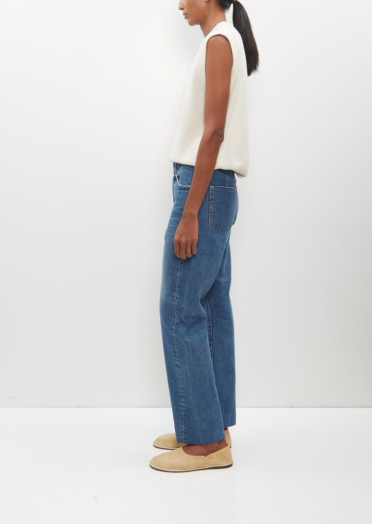 New Straight Jean Trousers — Vintage Blue