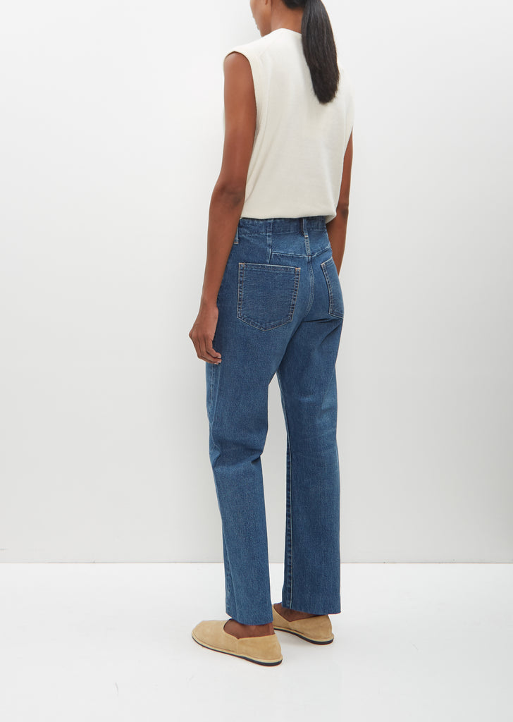 New Straight Jean Trousers — Vintage Blue