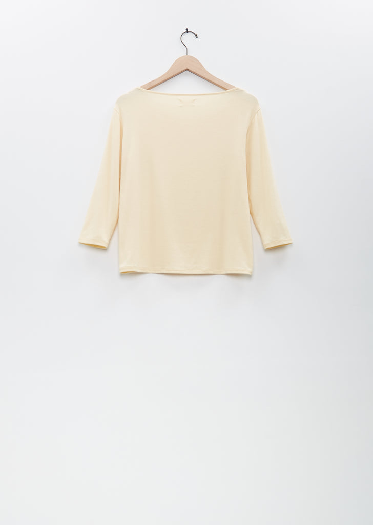 Didion Rib Tee — Pale Yellow