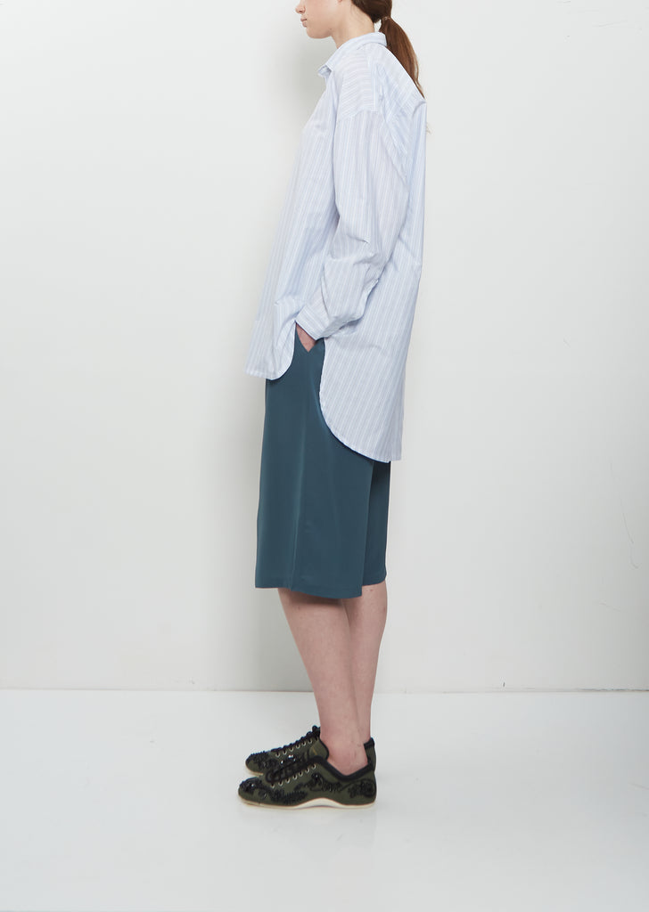 No. 5 Split Stripe Cotton Shirt