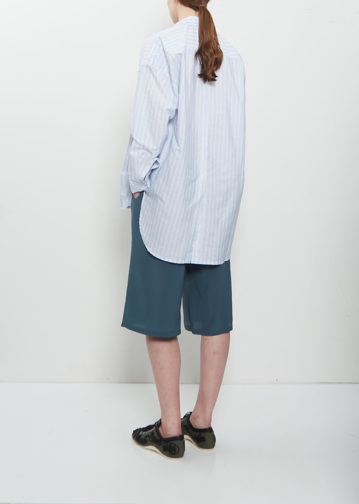 No. 5 Split Stripe Cotton Shirt
