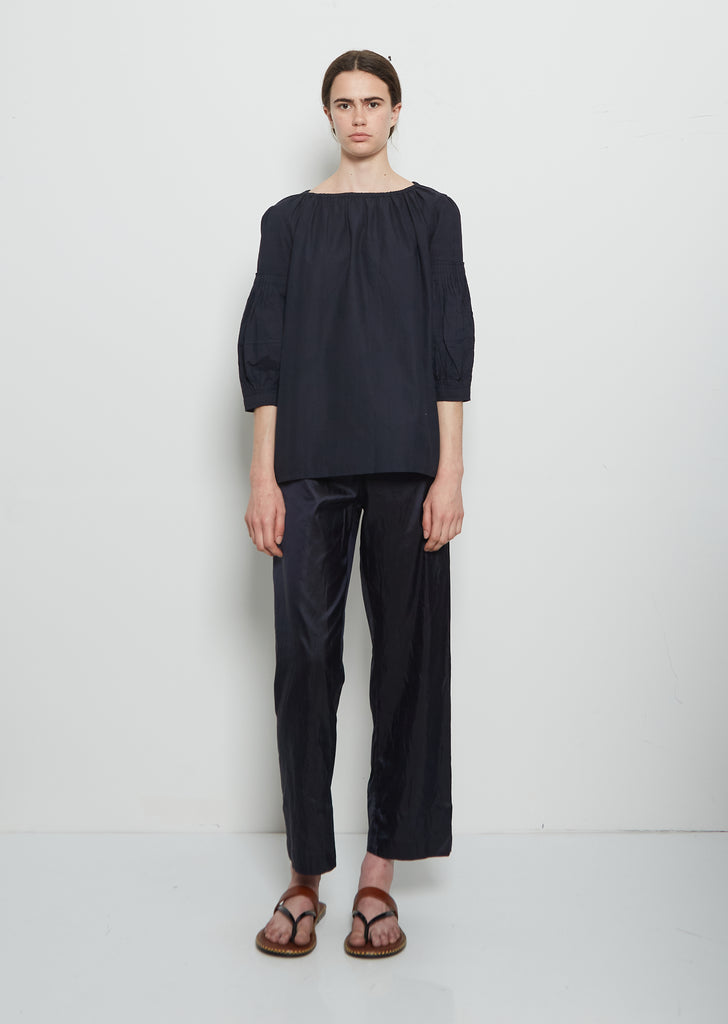 Dense Khadi Cotton Mary Ellen Mark Blouse — Midnight