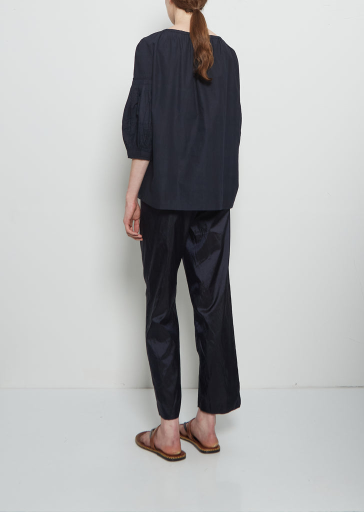Dense Khadi Cotton Mary Ellen Mark Blouse — Midnight