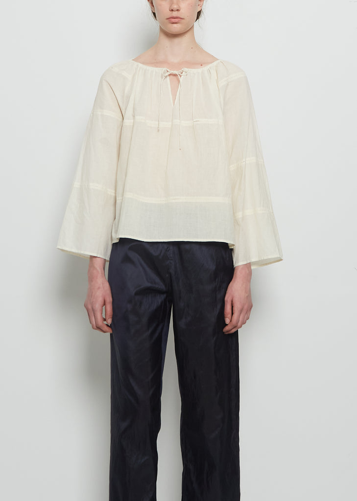 Fine Khadi Cotton Peasant Blouse