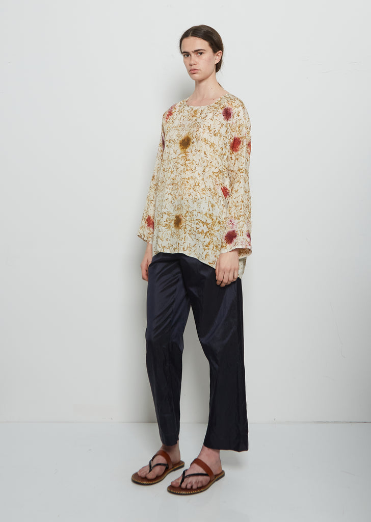 Temple Blessings Silk Long Tunisian Top — Mukhtar