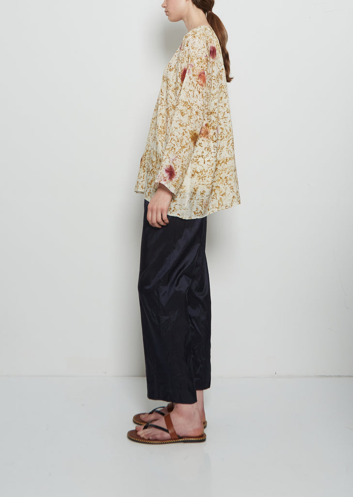 Temple Blessings Silk Long Tunisian Top — Mukhtar