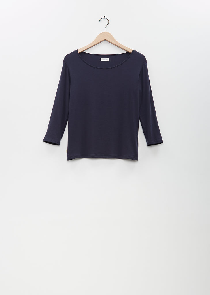 Didion Rib Tee — Navy