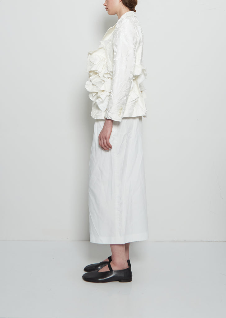 Grosgrain Lace Ruched Blazer