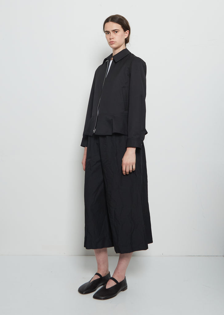 Wool Tech Peplum Zip Up