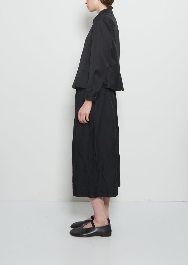 Wool Tech Peplum Zip Up