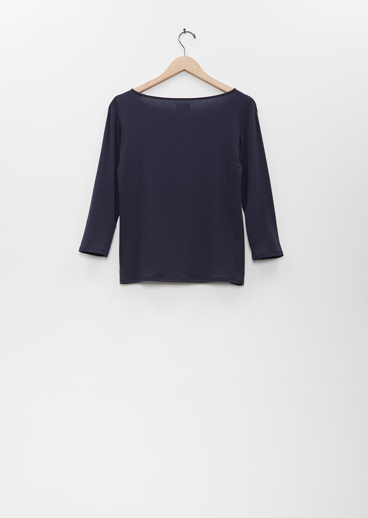 Didion Rib Tee — Navy