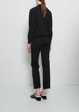 Sid Wool Cotton Knit Polo — Black