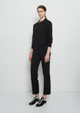 Sid Wool Cotton Knit Polo — Black