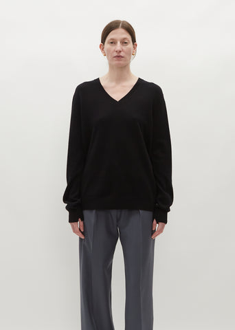 Serafini V-Neck Sweater — Black