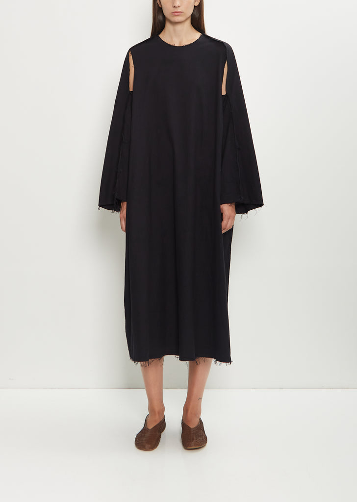 Sleeve Scarf Sleeveless Cotton Dress