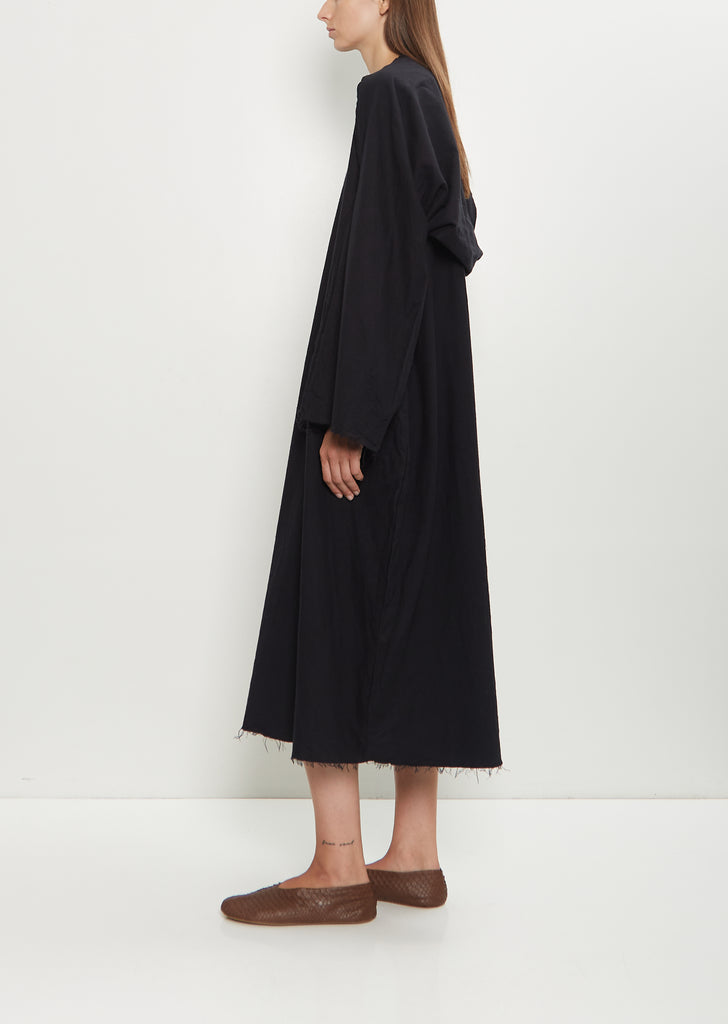 Sleeve Scarf Sleeveless Cotton Dress