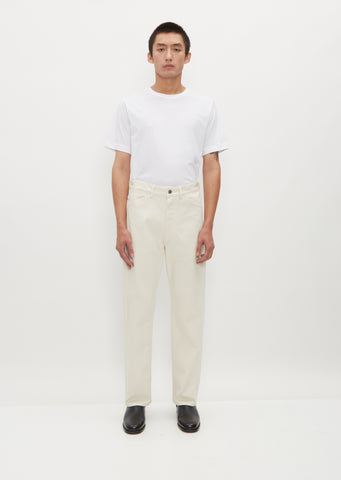 Men's Curved 5 Pocket Pants — Clay White – La Garçonne