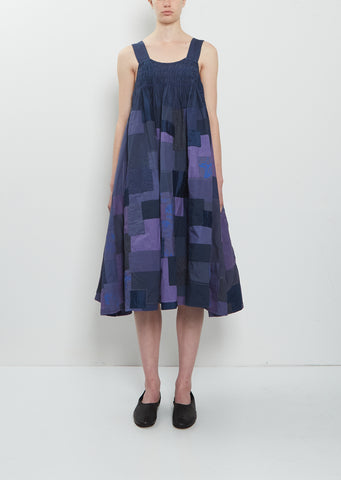 Mota Strap Patchwork Dress