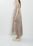 Around Garden Silk Dress