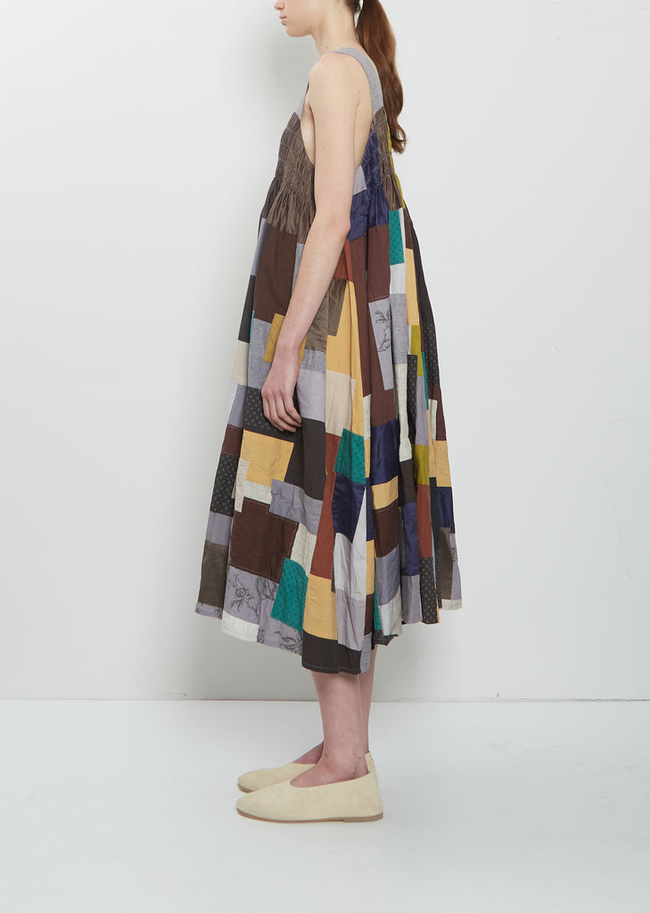 Silk Linen Patchwork Ari Stitch Dress